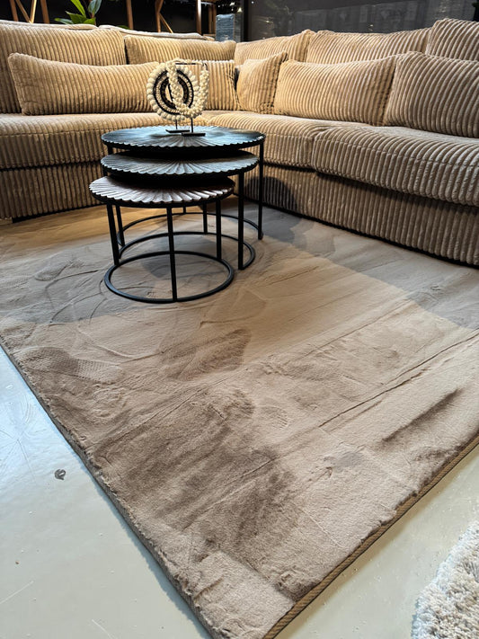 Vloerkleed Trend Fluffy taupe ACTIE