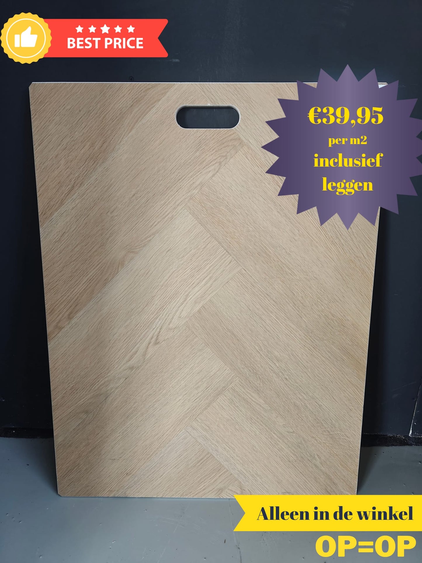 Loxton visgraat PVC klik INCLUSIEF legservice