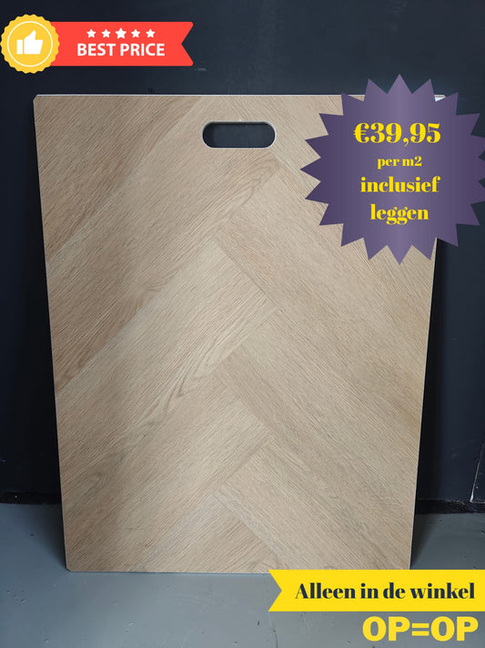 Loxton visgraat PVC klik INCLUSIEF legservice