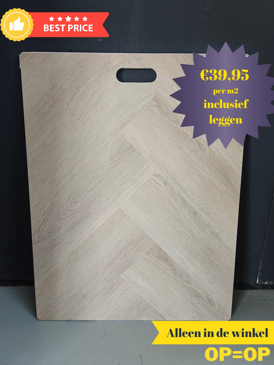 Nordique visgraat PVC klik INCLUSIEF legservice