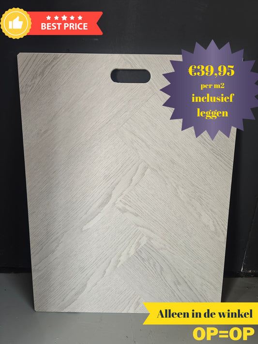 Sandhill visgraat PVC klik INCLUSIEF legservice